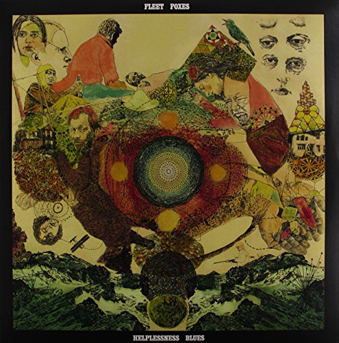 Fleet Foxes’ “Helplessness Blues” vinyl album cover, collage of faces and nature.
