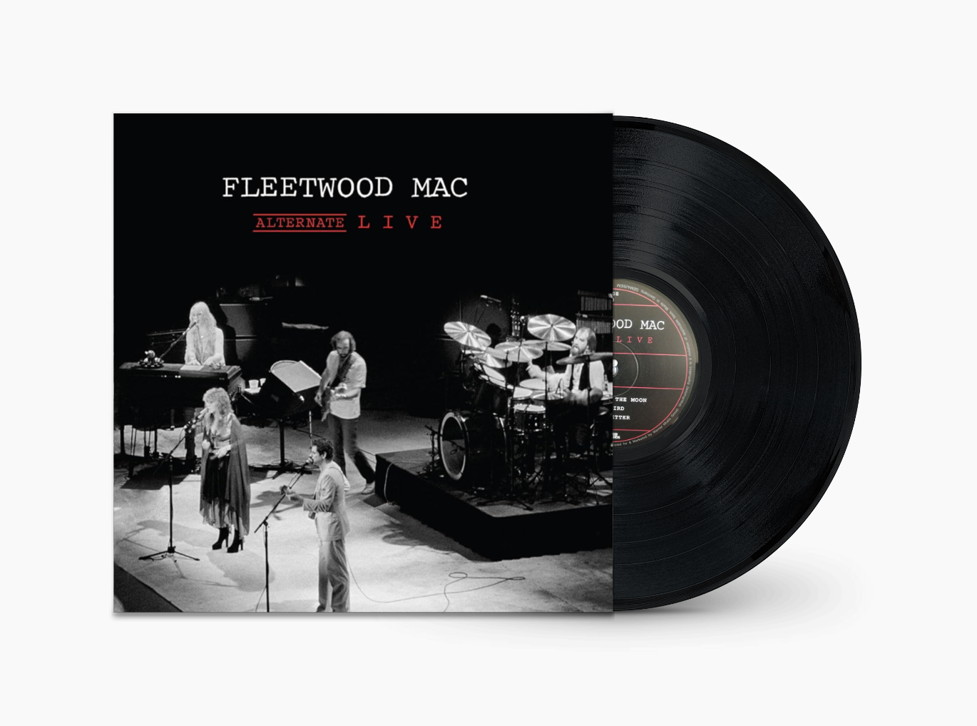 Fleetwood Mac "Alternative Live" vinyl record with band performance image.