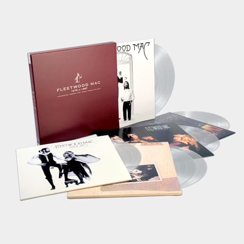 Fleetwood Mac vinyl box set with albums and red packaging.