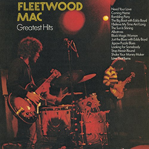 Fleetwood Mac “Greatest Hits” CD cover with band members performing.
