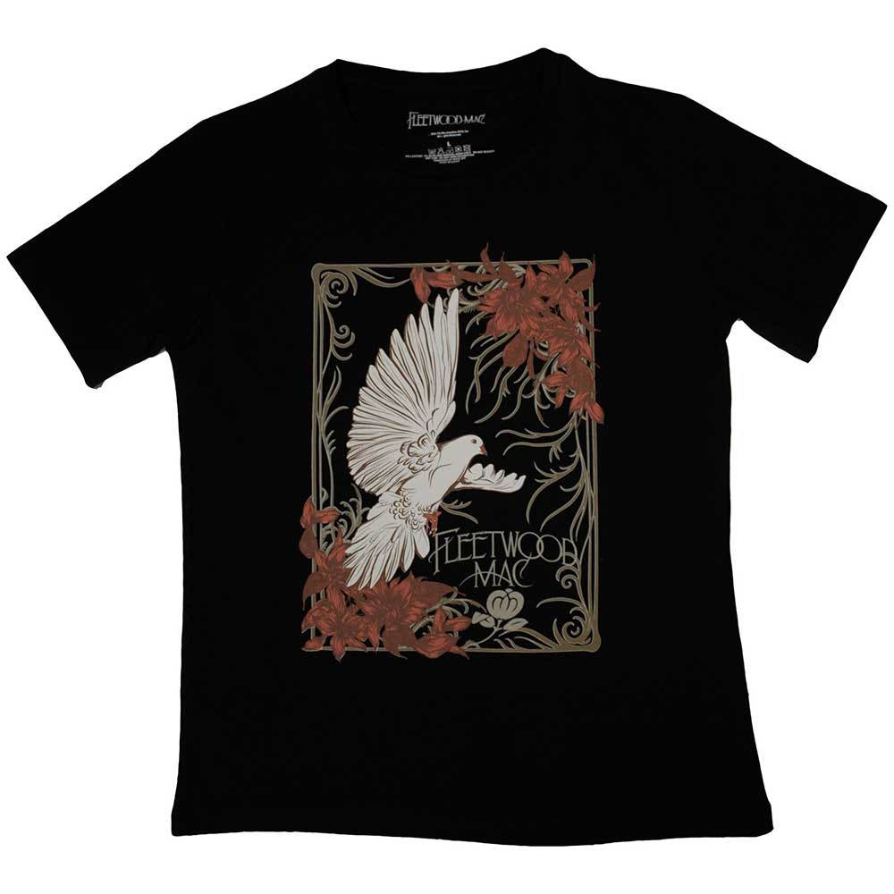 Black Fleetwood Mac t-shirt, XX-Large, featuring a white dove graphic.