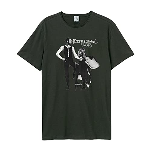 Charcoal grey t-shirt featuring the Fleetwood Mac Rumours album cover graphic.