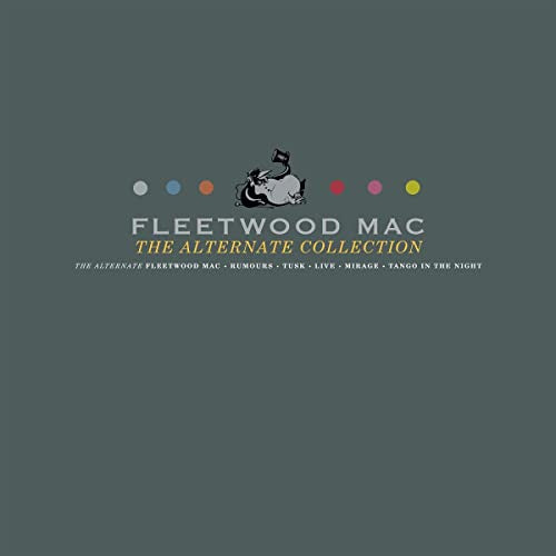 Fleetwood Mac The Alternate Collection album cover with a small cartoon character on grey.