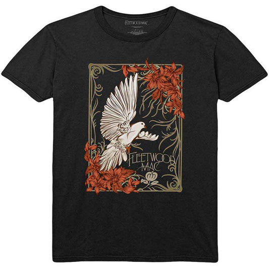 Gray unisex t-shirt featuring a white dove, Fleetwood Mac logo.