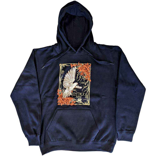 Gray Fleetwood Mac hoodie with a dove illustration, size XX-Large.
