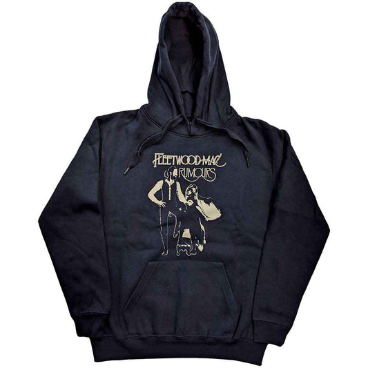 Dark pullover hoodie featuring Fleetwood Mac’s *Rumours* album cover art.