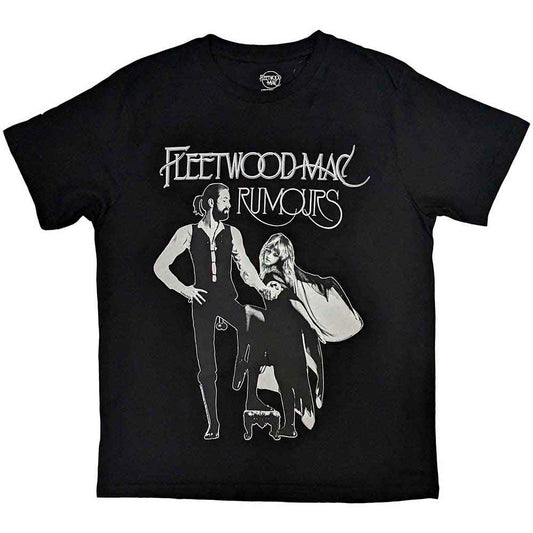 Fleetwood Mac Rumours album cover graphic on a black unisex t-shirt, size XXXL.