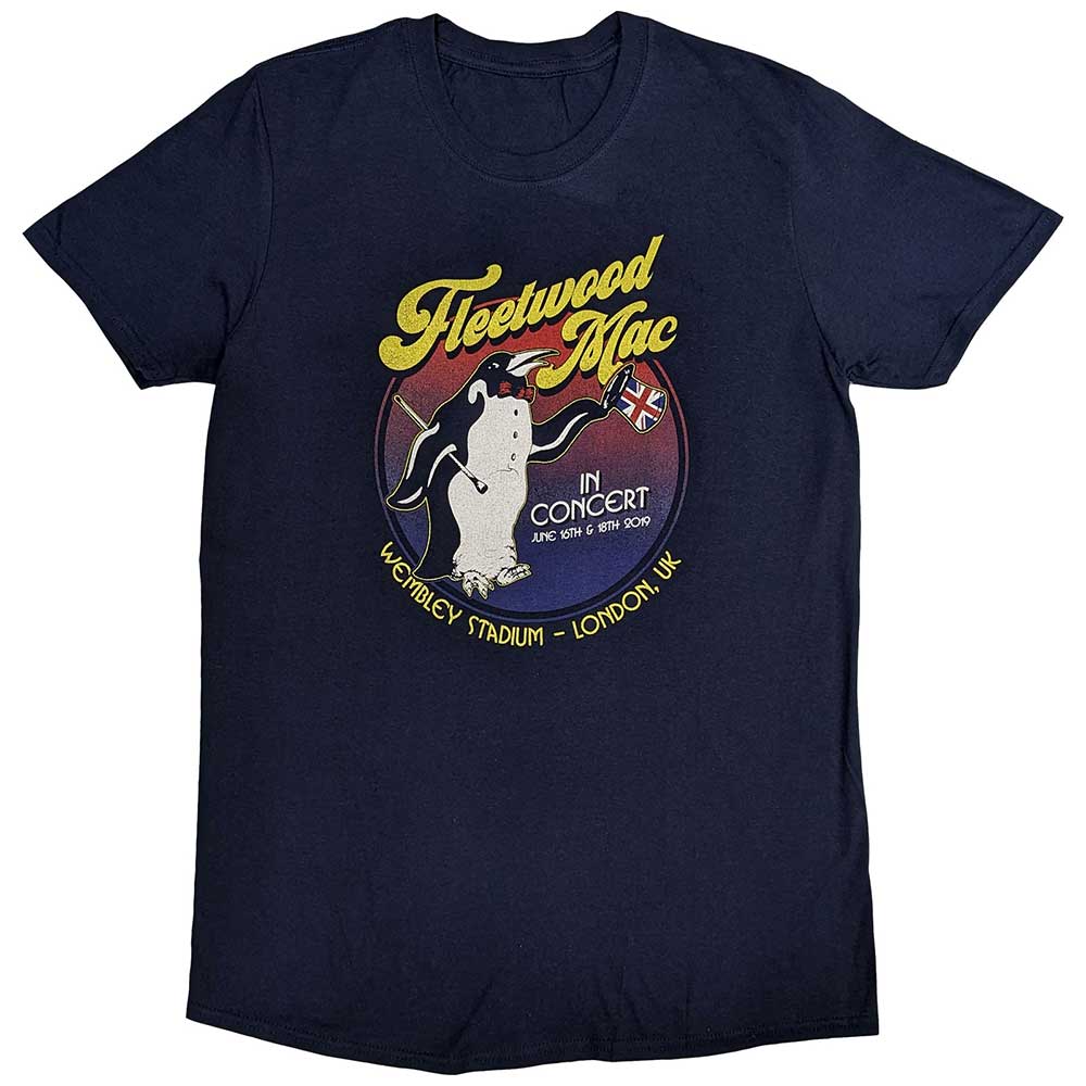 Fleetwood Mac tour t-shirt, Wembley 2019, size X-Large, black fabric.