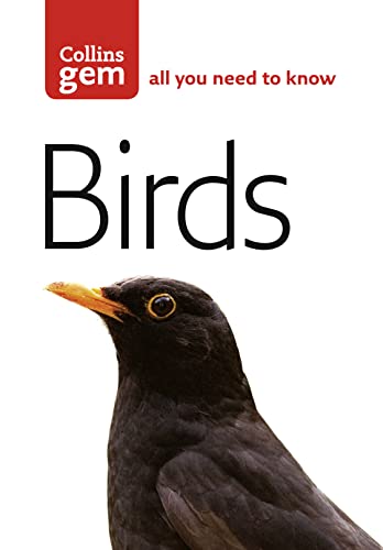Front cover of the Collins Gem Birds field guide featuring a blackbird.