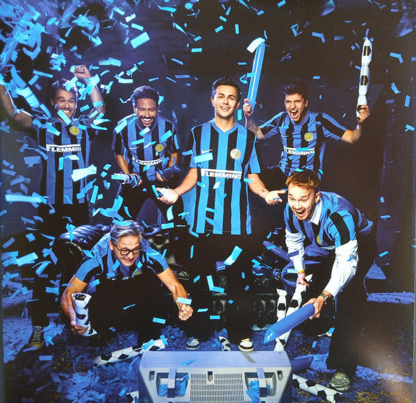 Vinyl album cover featuring a group of people celebrating with confetti.
