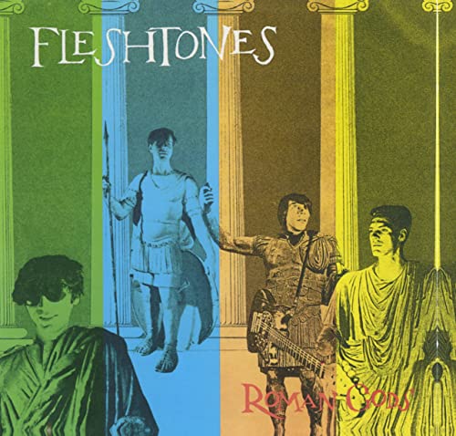 Album cover showing band members in Roman attire against a background of classical columns.