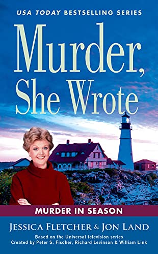Book cover featuring Jessica Fletcher, a lighthouse, and coastal scenery.