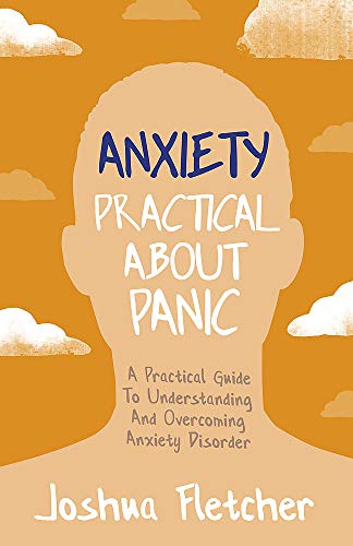 Book cover with a head-shaped background and the title "Anxiety: Practical About Panic.