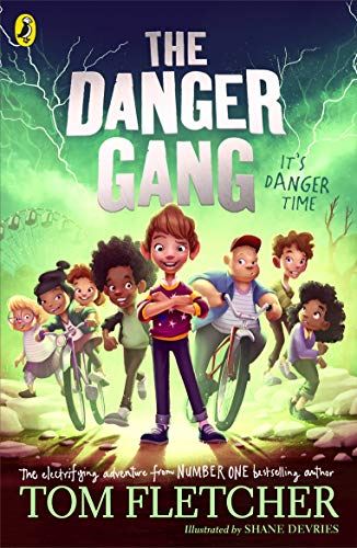 Book cover showing a group of diverse children against a stormy green background.
