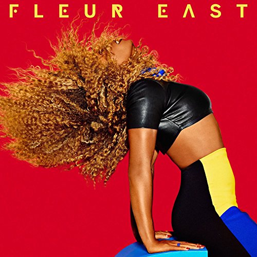 Fleur East album cover with artist posing against a red background.