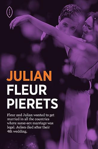 Book cover: "Julian" by Fleur Pierets, featuring two people embracing.