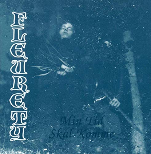 Blue-toned album cover featuring two figures in a forest with vertical band text.