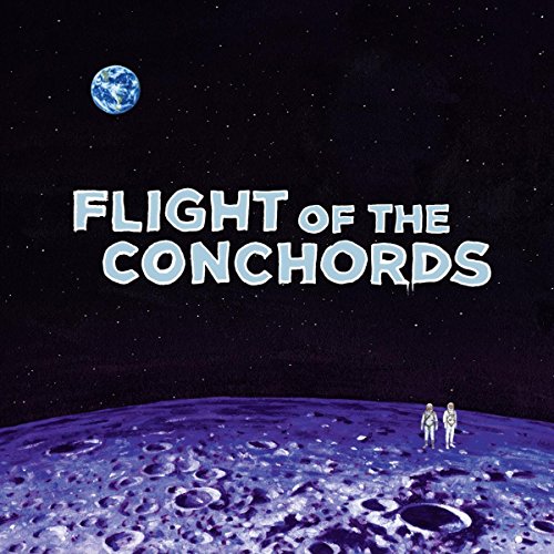 Album cover for Flight of the Conchords, showing Earth and the moon.