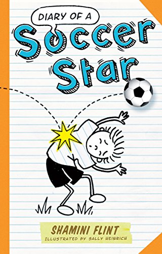 Book cover: “Diary of a Soccer Star” with cartoon soccer player.