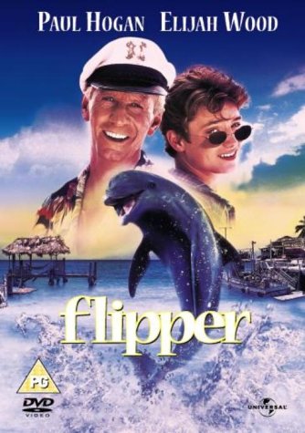 DVD cover for "Flipper" featuring a dolphin, man, and boy.