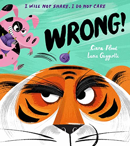 Tiger glaring with small animals and the word "WRONG!" above.