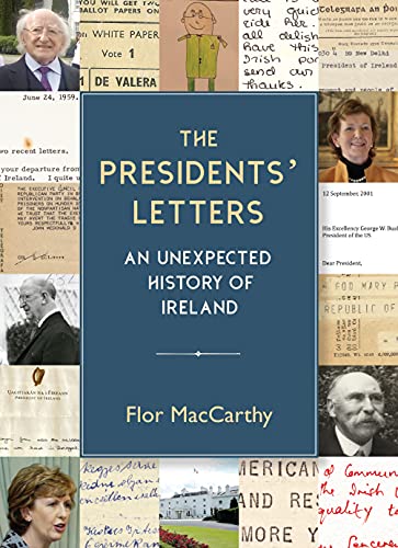 Book cover featuring portraits and letters relating to Irish presidents.
