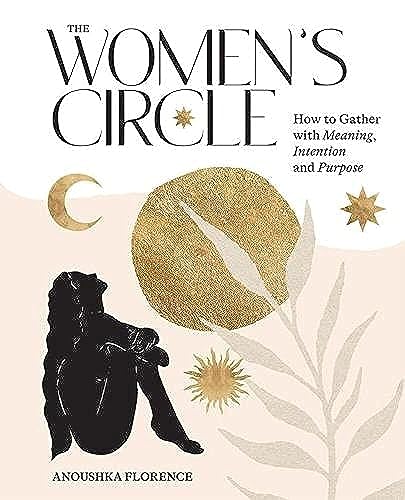 Book cover with woman silhouette, celestial shapes, and gold textures.