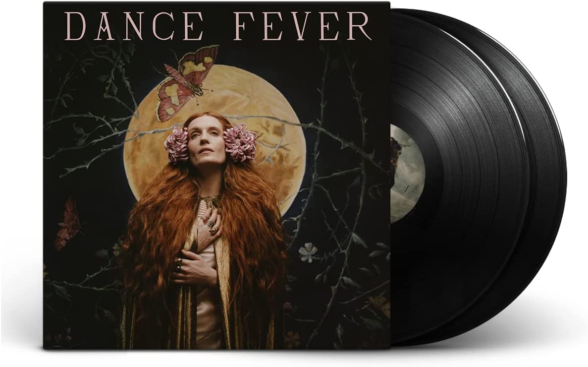 Florence + The Machine "Dance Fever" vinyl record with album artwork.