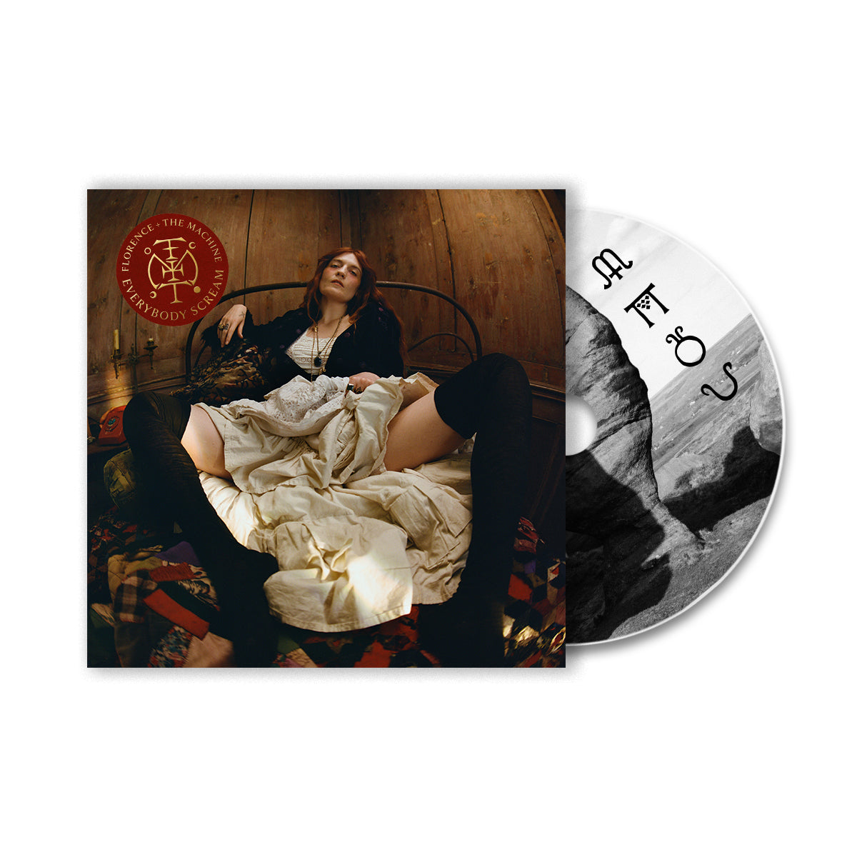 CD case and disc for Florence + the Machine’s “Everybody Scream.”