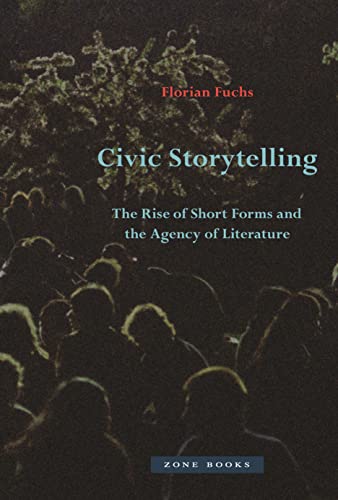 Book cover: “Civic Storytelling” with a dark, silhouetted crowd image.