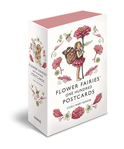 A set of one hundred postcards featuring illustrations of flower fairies and flowers.