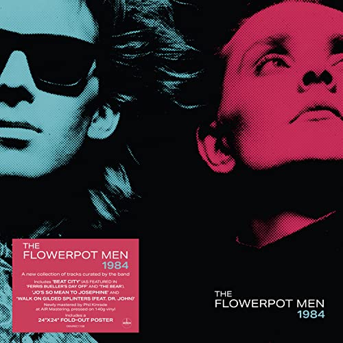 1984 album cover for The Flowerpot Men, featuring two faces in halftone.