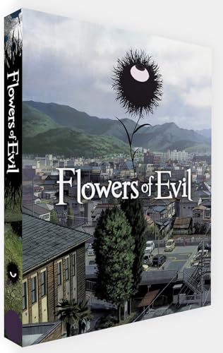 Blu-ray cover for “Flowers of Evil” featuring a flower and cityscape.