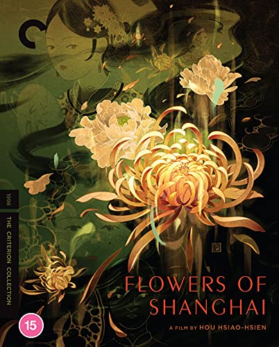 Flowers of Shanghai" Blu-ray cover with flowers and a woman's face.