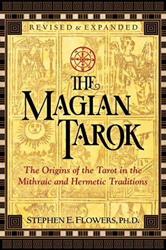 Book cover titled The Magian Tarok with gold background and historical tarot card illustrations.