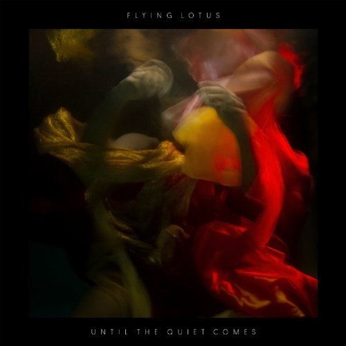 Album cover for Flying Lotus’ “Until The Quiet Comes,” blurred figures.