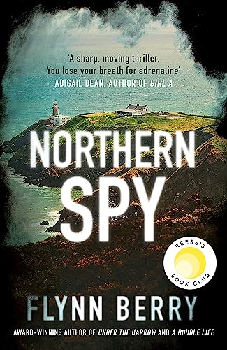 Book cover: "Northern Spy" with a coastal landscape and lighthouse.