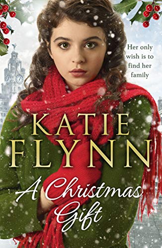 Book cover: woman in red scarf, snowy background, title "A Christmas Gift".