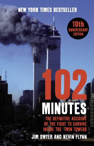 Book cover: "102 Minutes" depicting the Twin Towers during the 9/11 attacks.