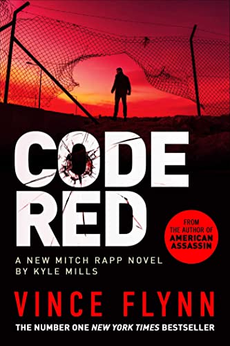 Book cover for Code Red by Vince Flynn featuring a silhouette against a red sky.