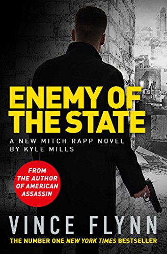 Book cover: man in black coat, city background, bold yellow title.