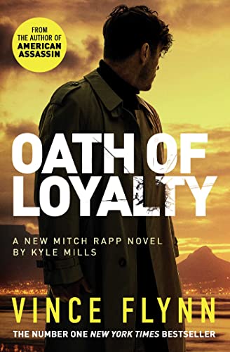 A man in a trench coat stands against a sunset landscape on a book cover.