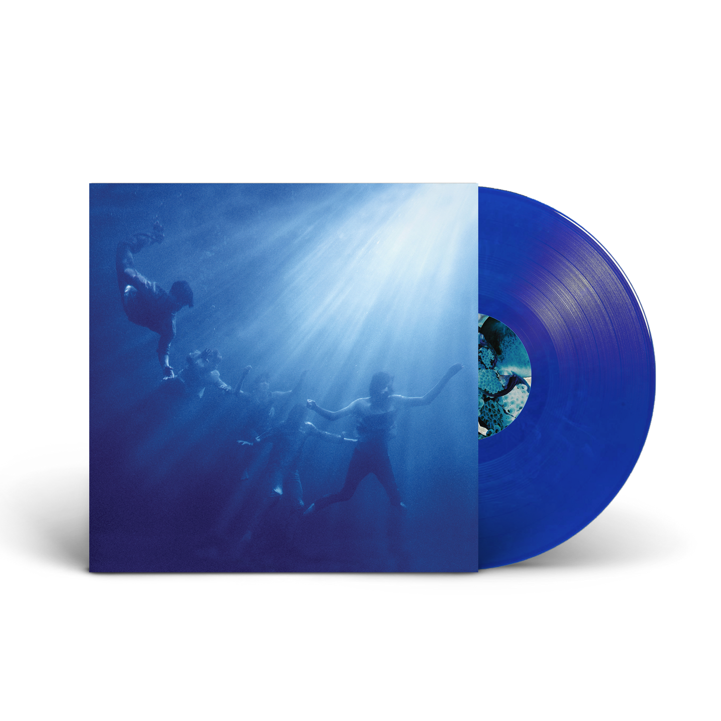 Blue vinyl LP of Foals’ “Total Life Forever” with underwater imagery.