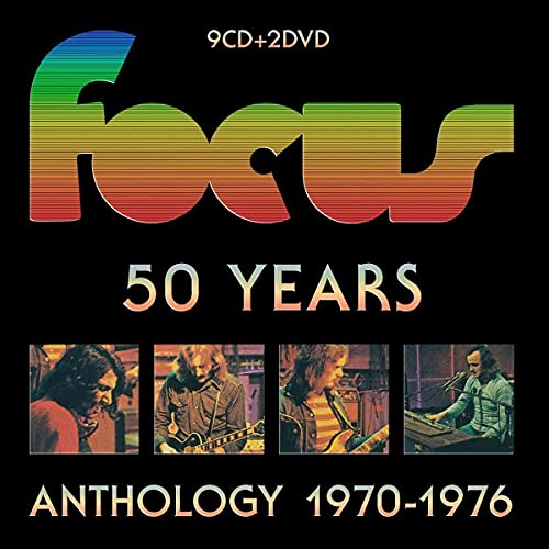 Focus anthology box set cover with band members and rainbow logo.
