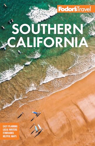 Fodor’s Southern California travel guide cover with beach and surfers.