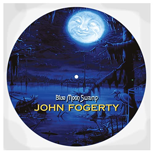 Blue Moon Swamp vinyl record with a swamp and moon illustration.