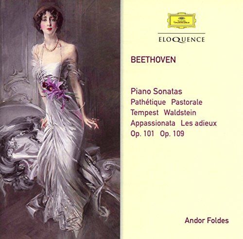 CD cover: painting of a woman in a gown, Beethoven piano sonatas.