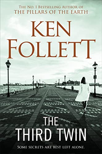 Book cover for The Third Twin by Ken Follett featuring a pier and figures.