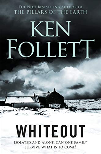 Book cover: snowy landscape with a remote house under stormy skies.