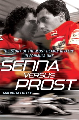 Book cover featuring two Formula One drivers in red suits facing each other intensely.
